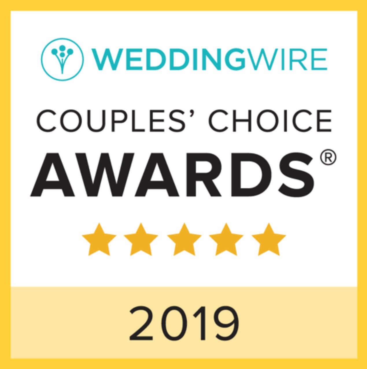 Wedding Wire Couples Choice Award 2019 badge